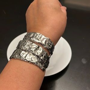 GORGEOUS Marc by Marc Jacobs wide silver cuff LIKE NEW stamped